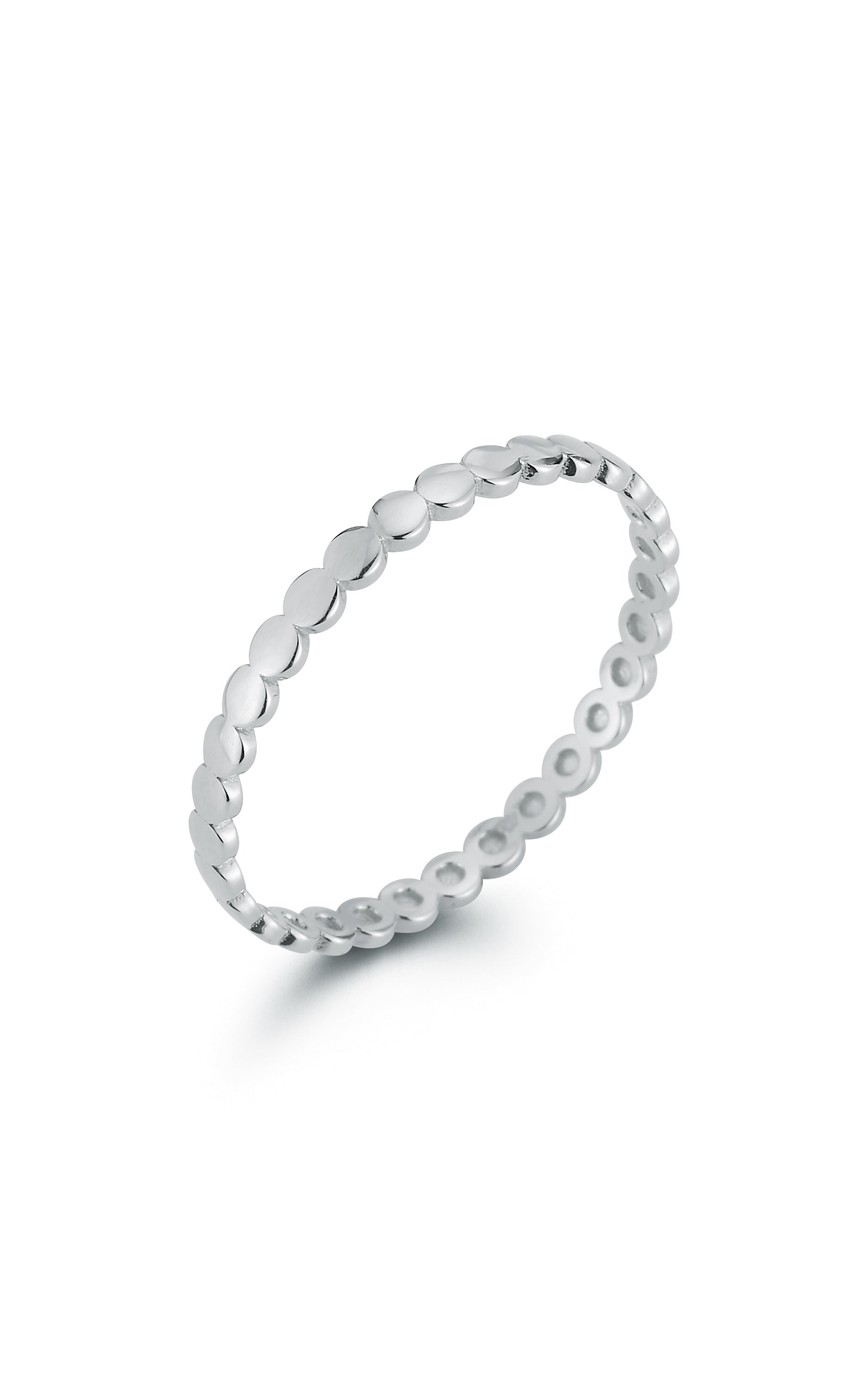 14K White Gold Bubble Band Ring
