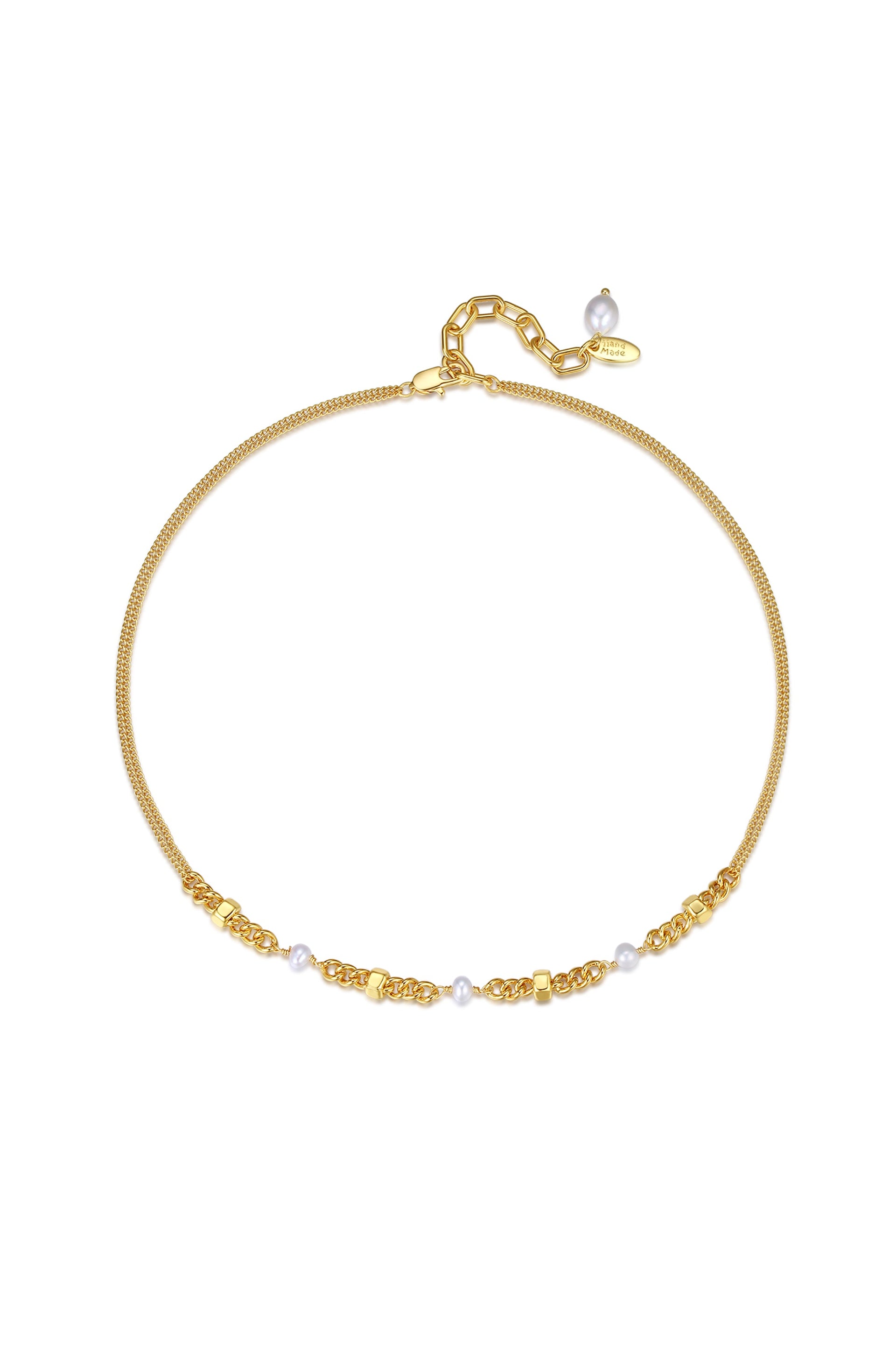 Popular Double Stranded Necklace With Natural Pearls