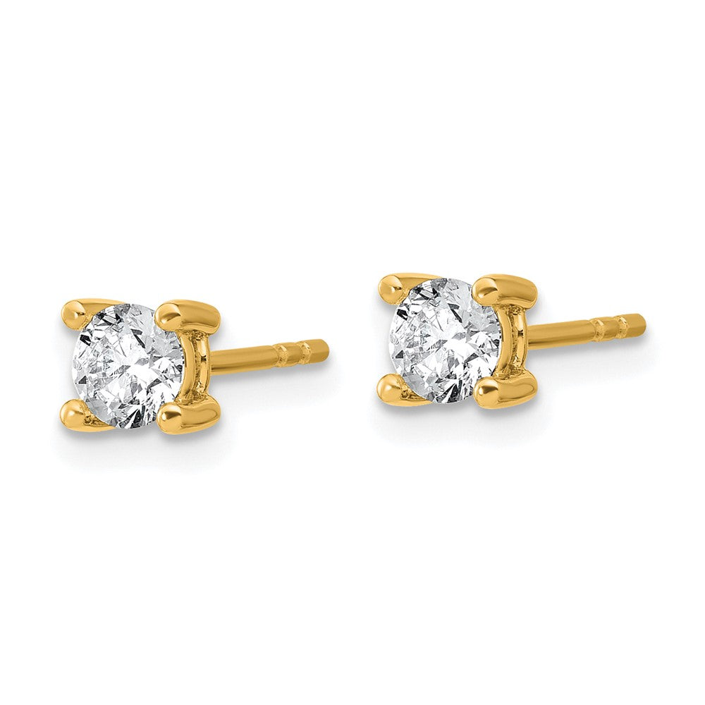 14k White Gold 0.66 CT Round Lab Grown Diamond Stud Earrings VS Clarity D-E Color