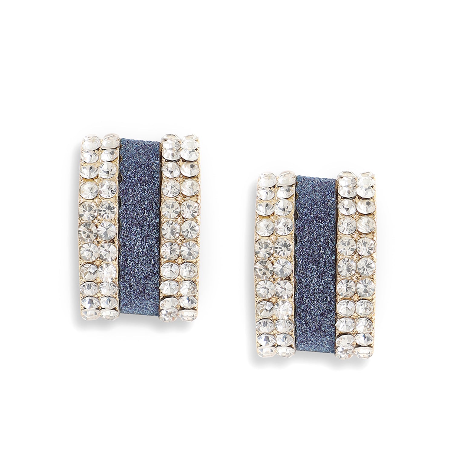 Gold Plated Designer Stone Party Hoop Earring For Women