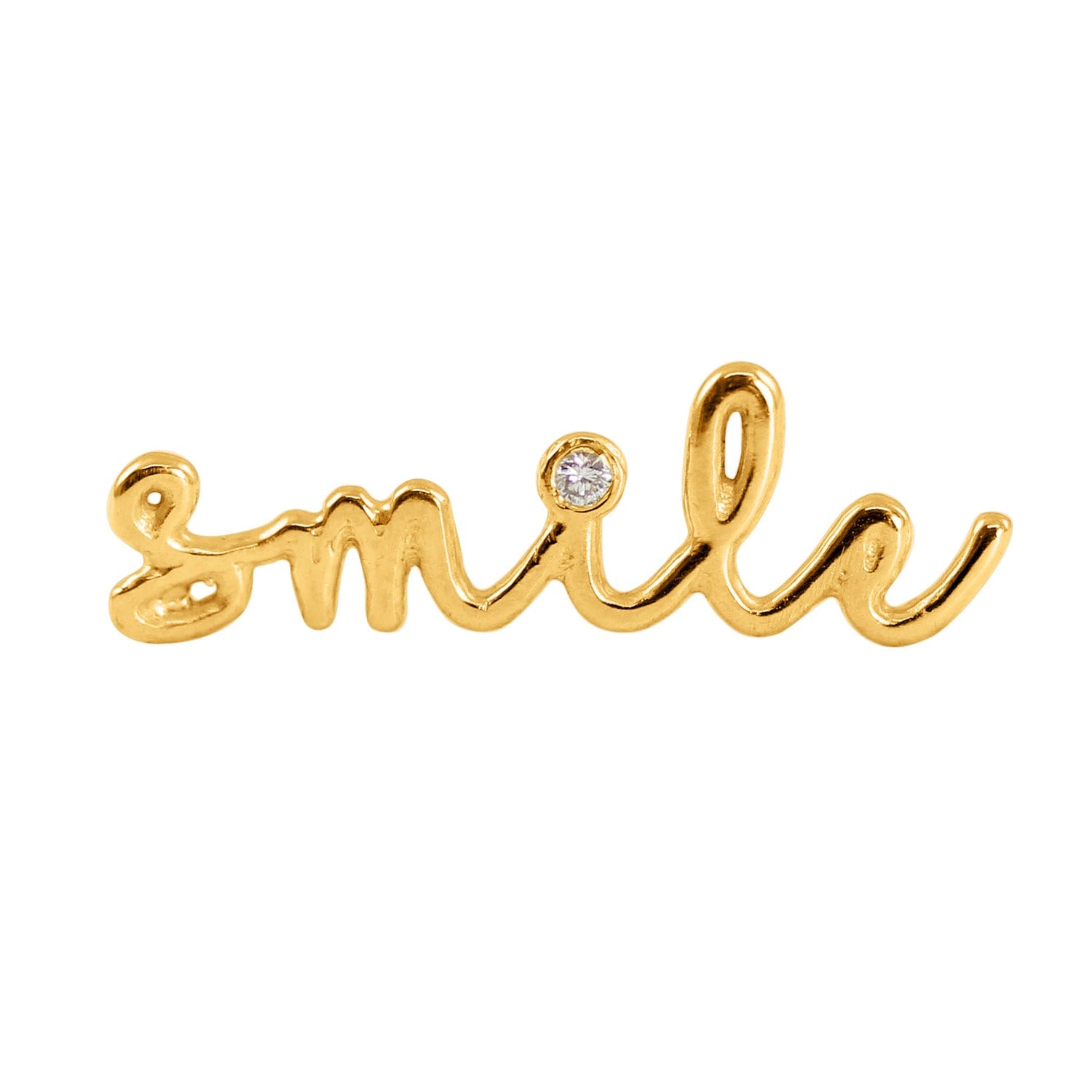 Smile Diamond Single Slider Earring Left Ear