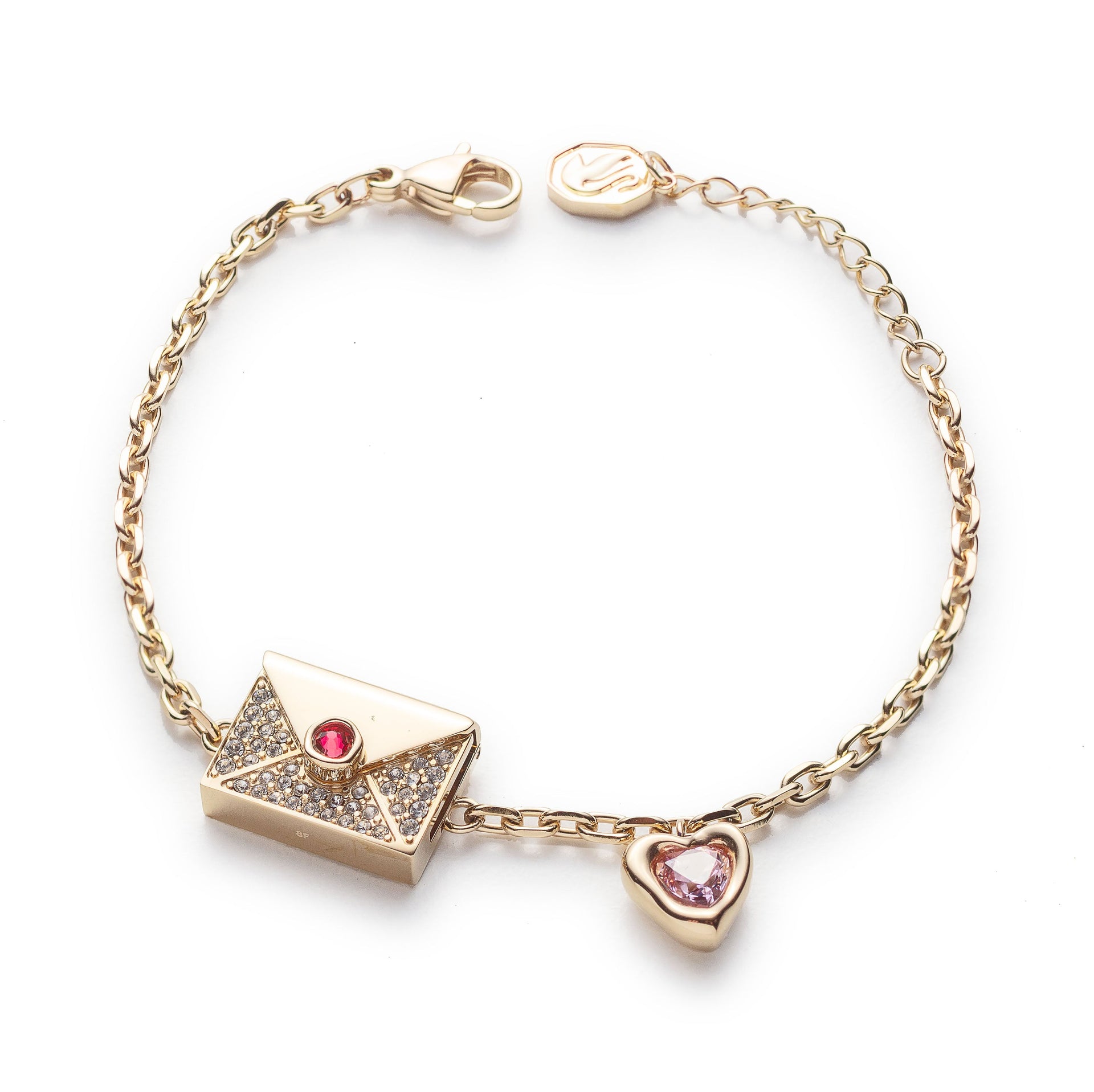 Swarovski Women's Letra Pink Crystal Bracelet