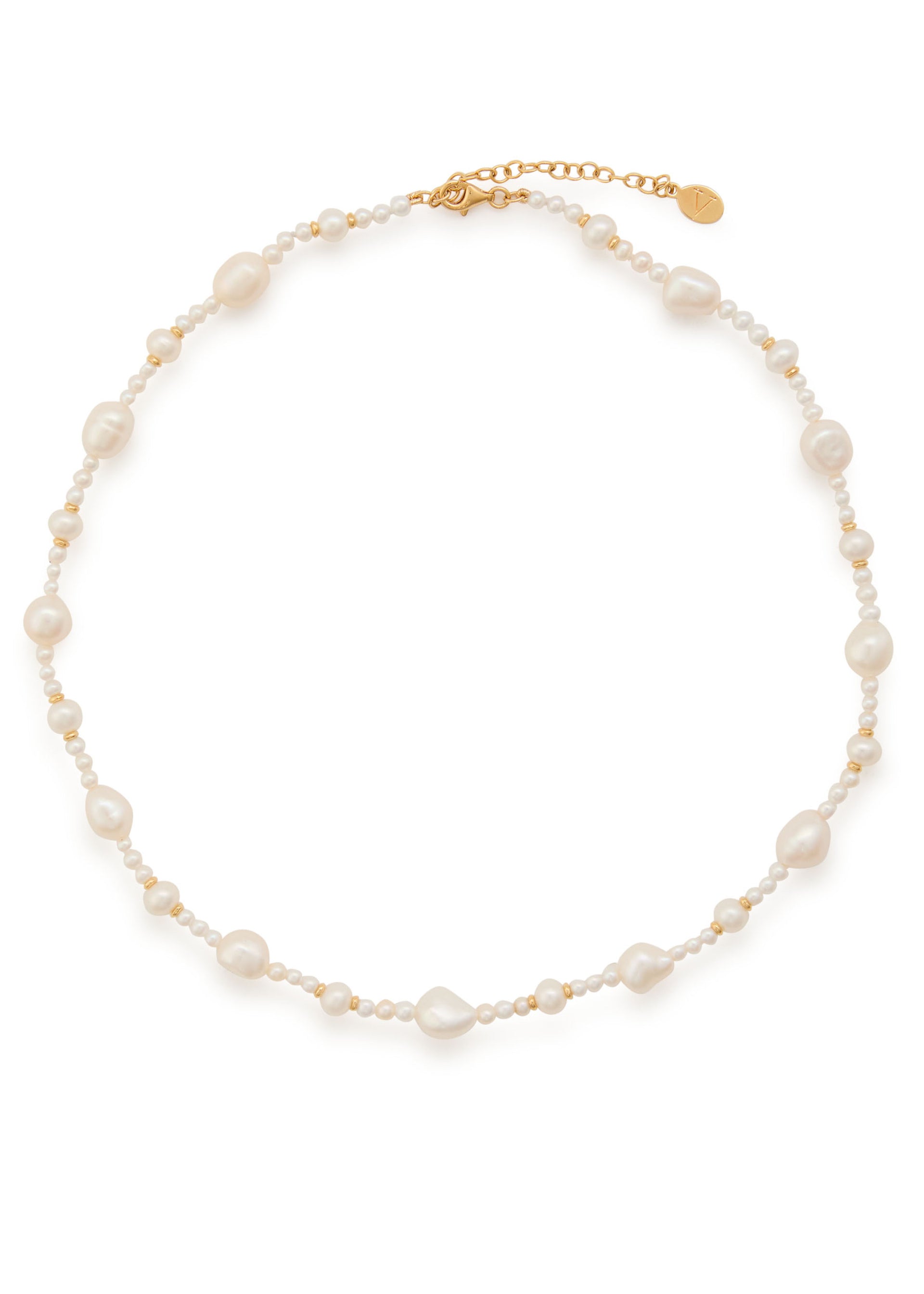 Isobelle pearl-embellished 18kt gold vermeil necklace