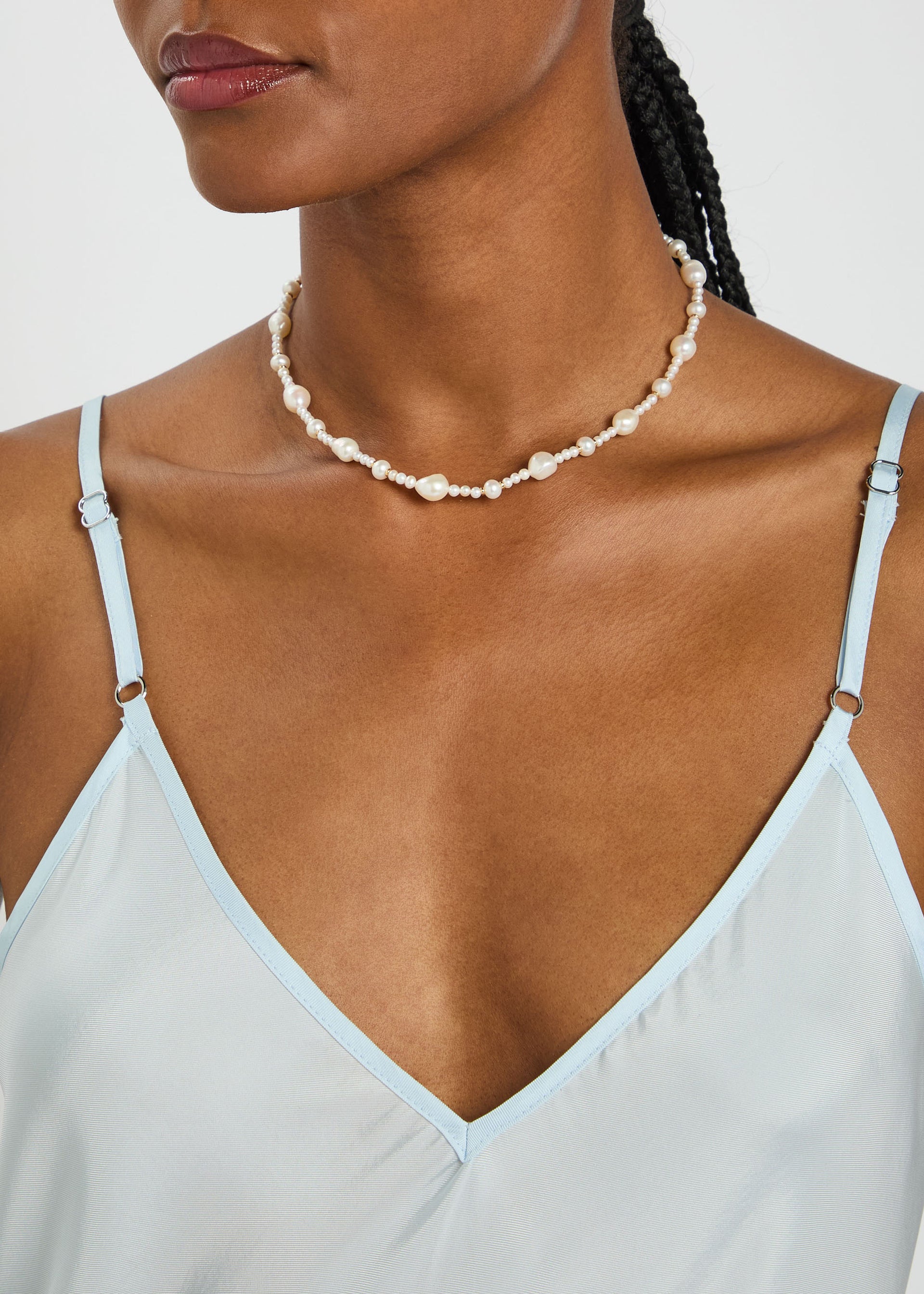 Isobelle pearl-embellished 18kt gold vermeil necklace