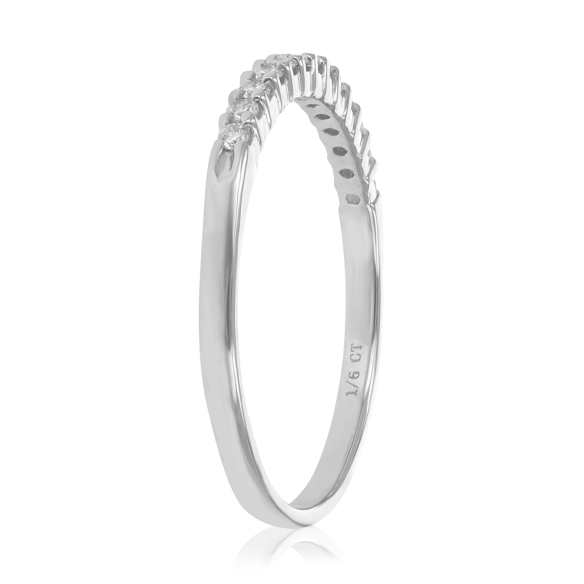 1/6 cttw Round Cut Lab Grown Diamond Wedding Engagement Ring .925 Sterling Silver Prong Set
