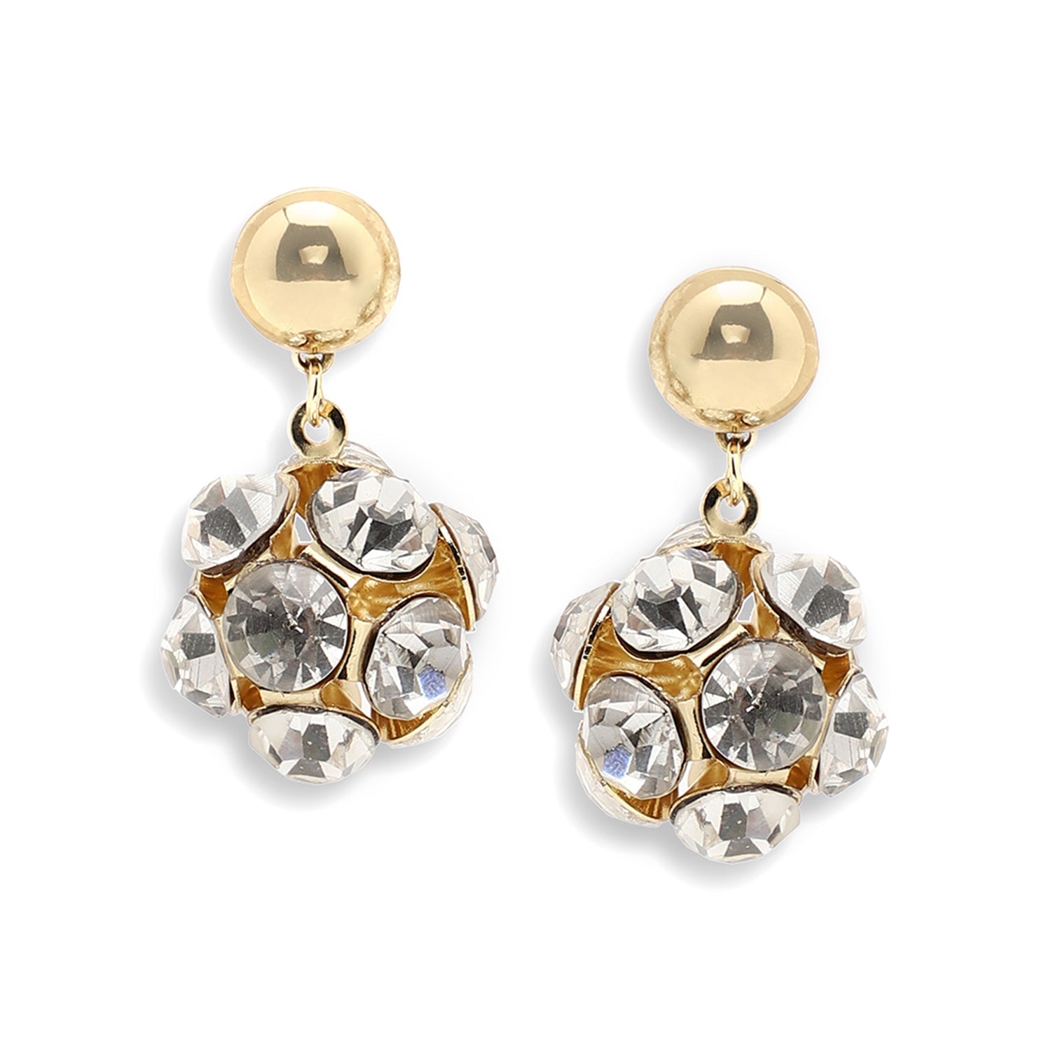 Gold Color Gold Plated Party Designer Stone Drop Earring For Women's