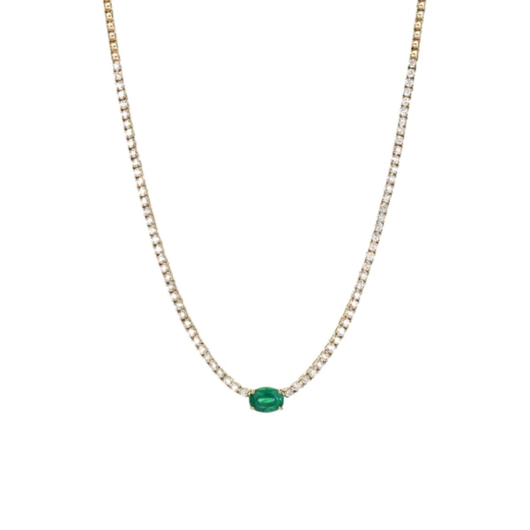 diamond-tennis-necklace-with-oval-cut-emerald
