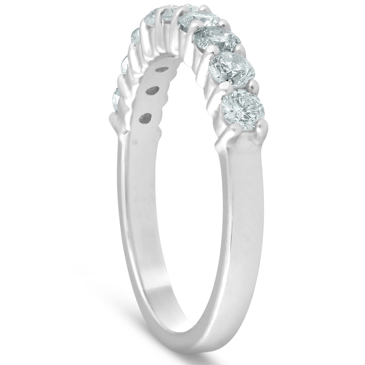 Platinum 1/2ct Diamond Wedding Ring Womens Half Eternity Ring