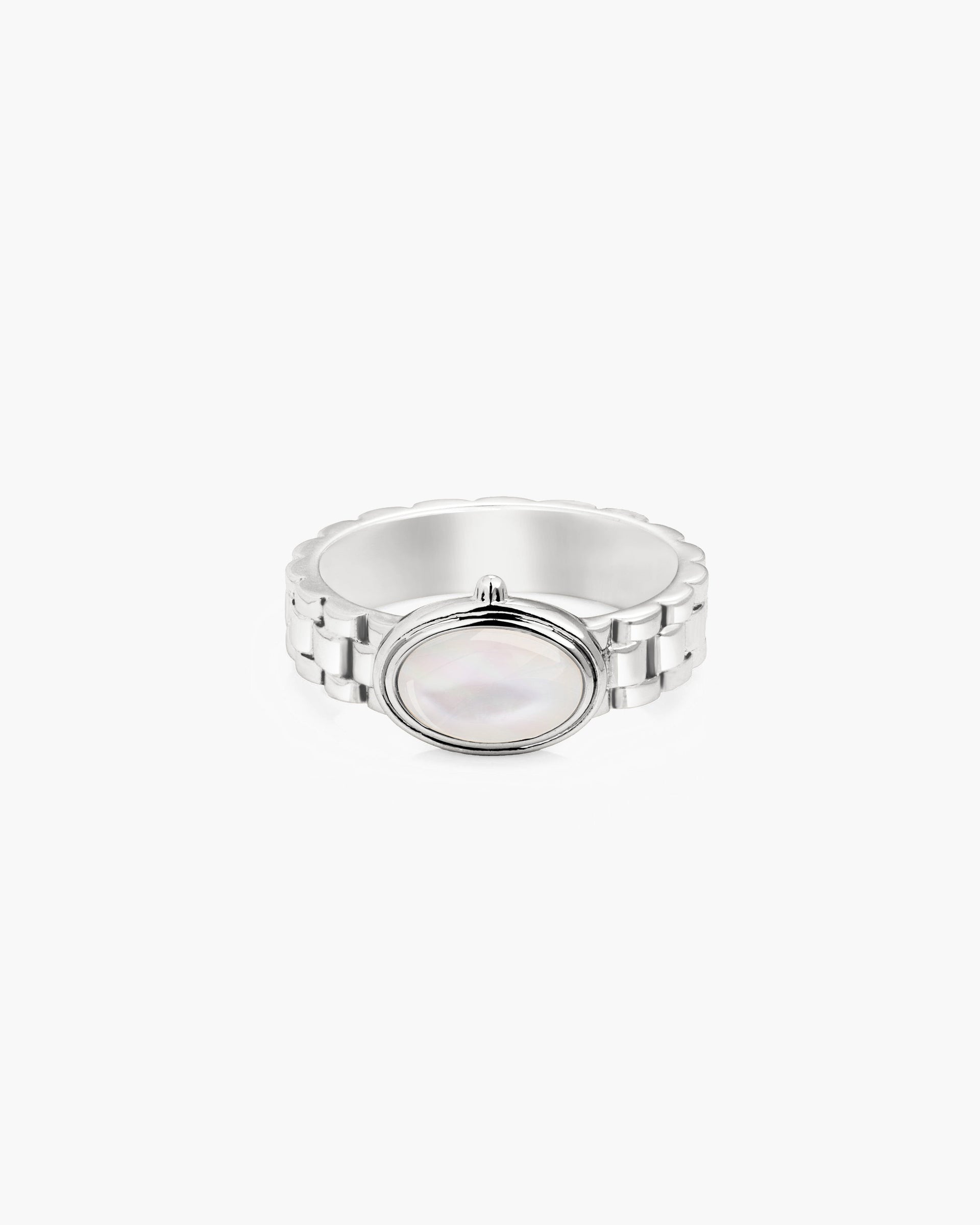 Watch Band Ring in Silver