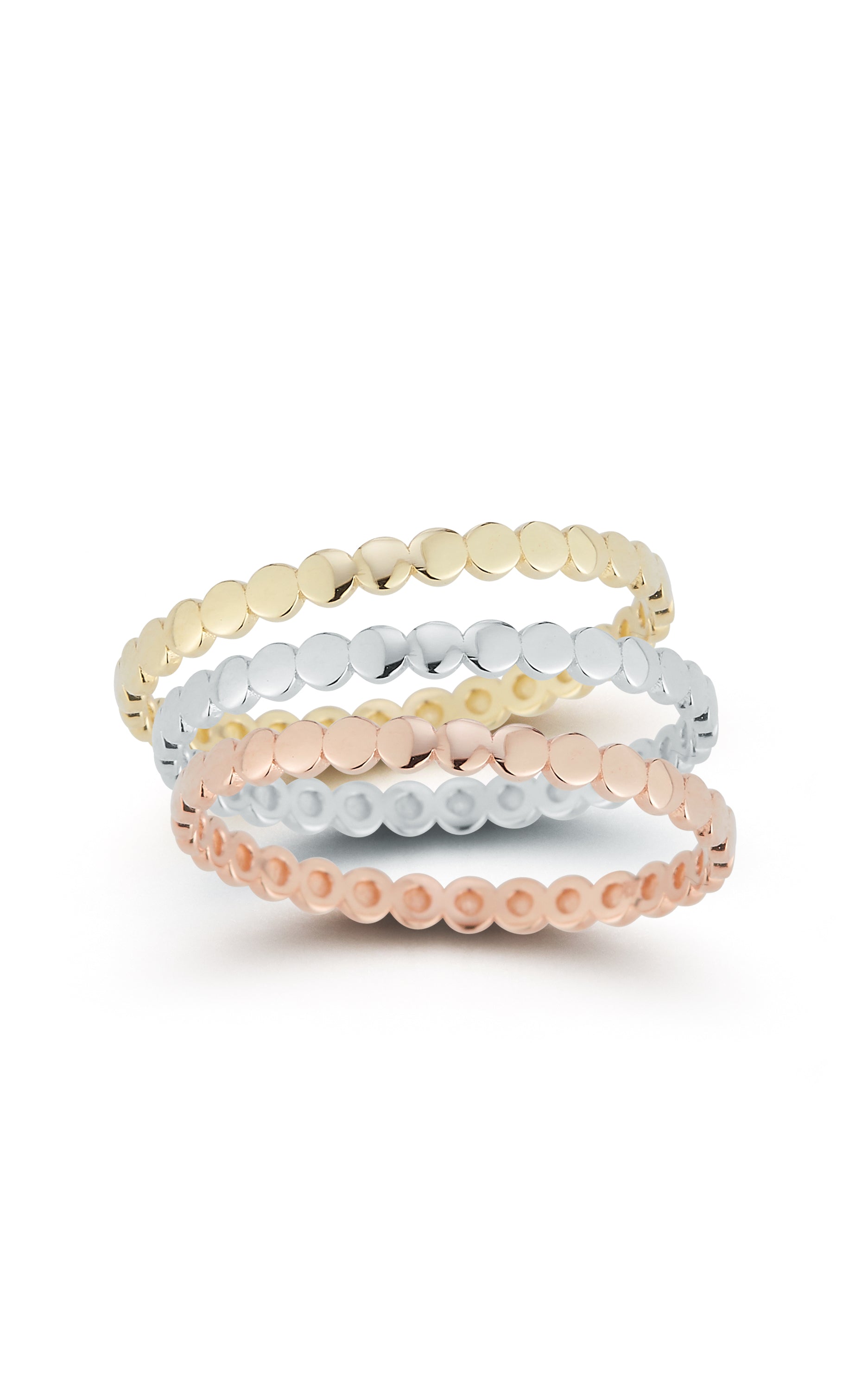 14K Gold Tricolor Ring Set