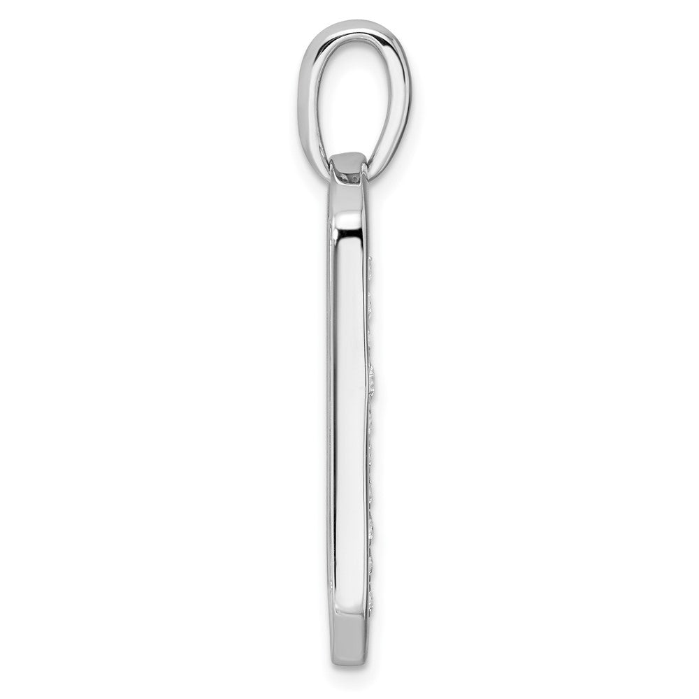 14K Gold Lab Grown Diamond Cross Dog Tag Pendant (0.5ct VS D-E)