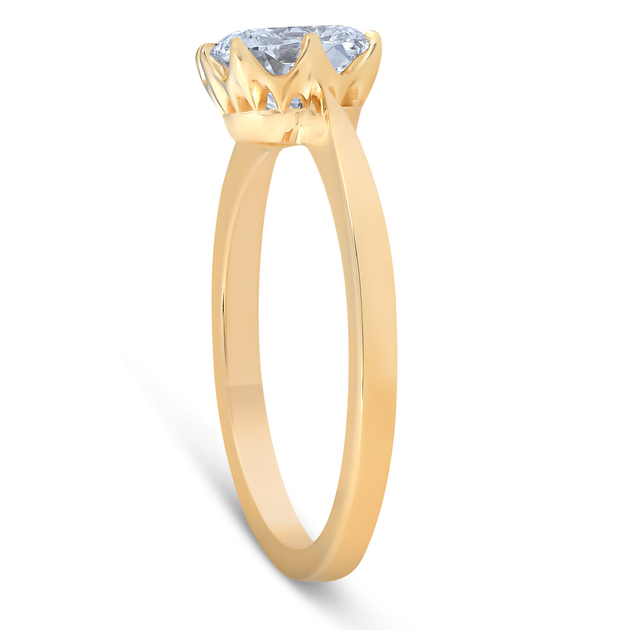 1 Ct Cushion Diamond Solitaire Engagement Ring 14k Yellow Gold