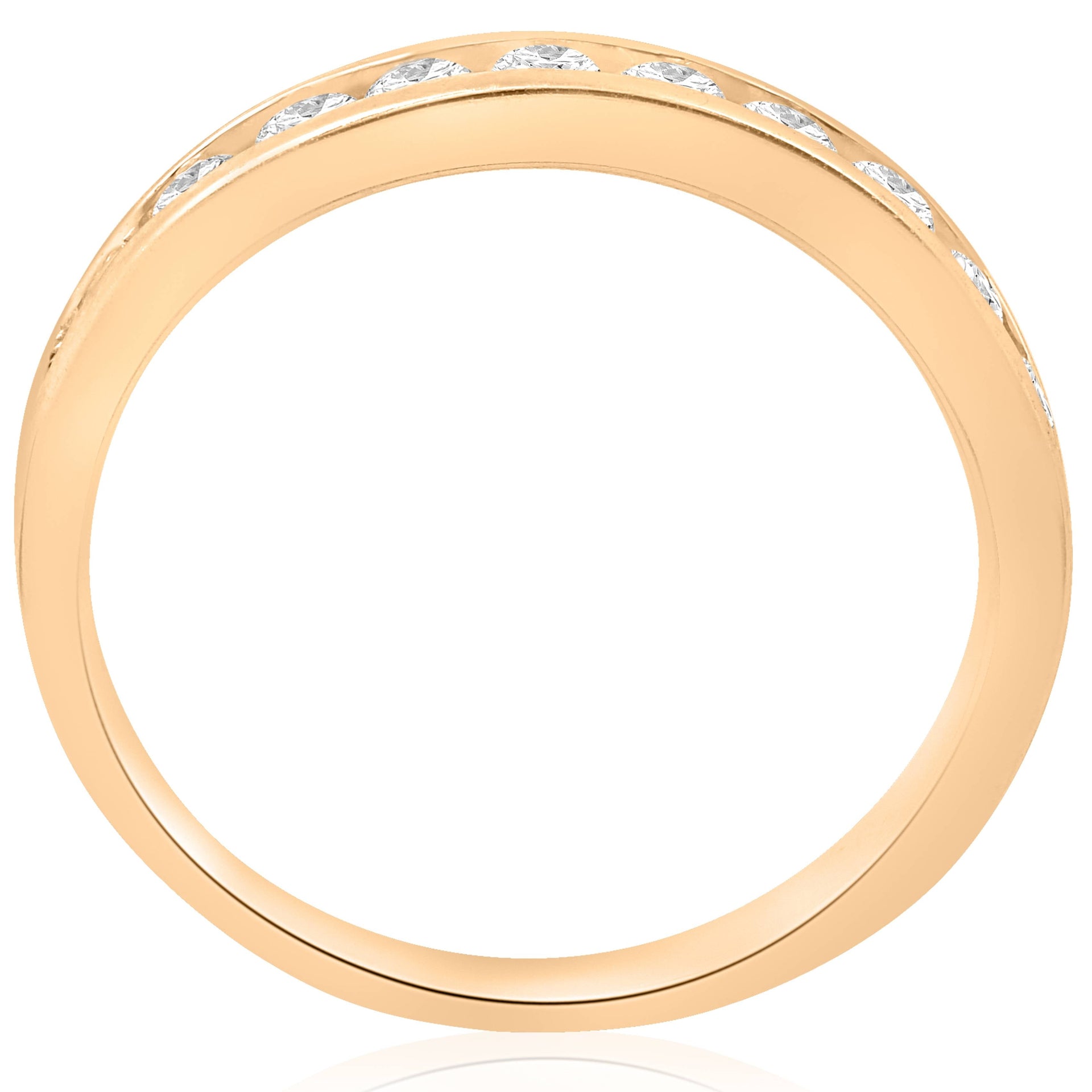 1/2 cttw Diamond Channel Set Wedding Ring 10k Yellow Gold