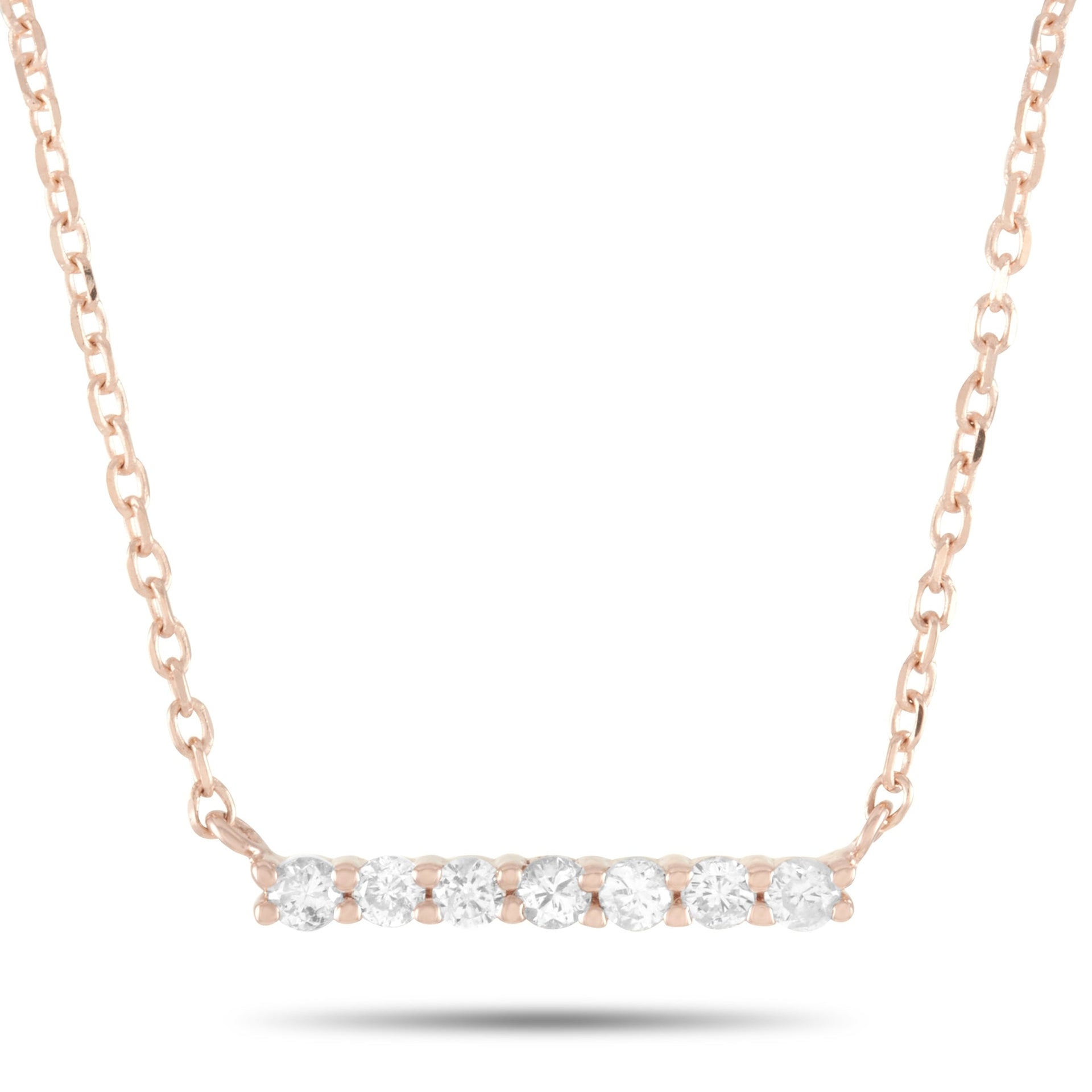 14K Rose Gold 0.10 ct Diamond Necklace