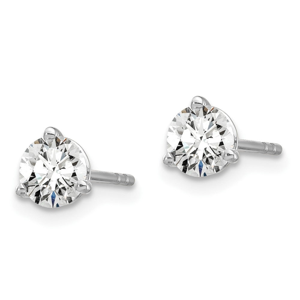 14k White Gold 3/4 CT Round Lab Grown Diamond Stud Earrings VS Clarity D-E Color