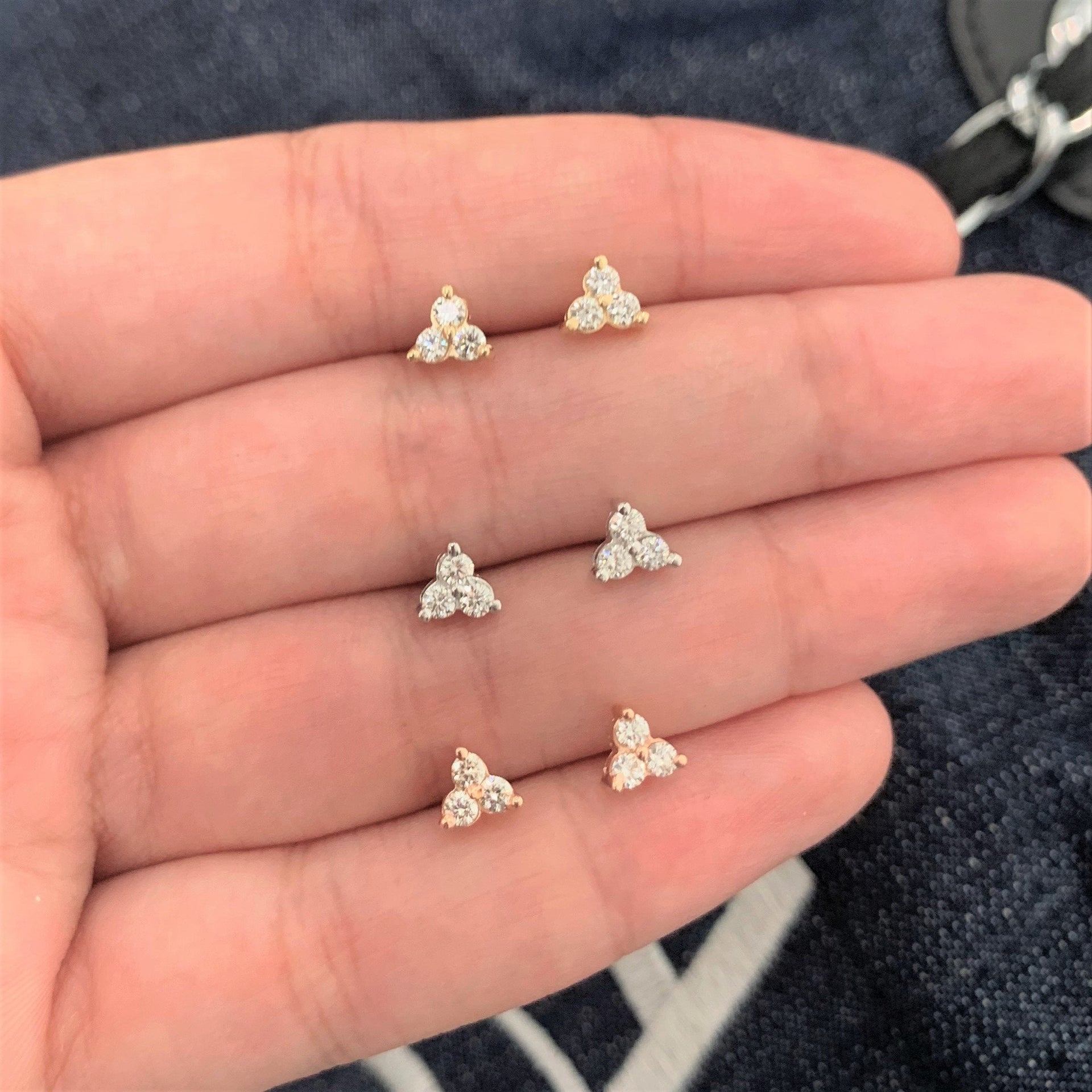 14k Gold & Diamond Stud Earrings