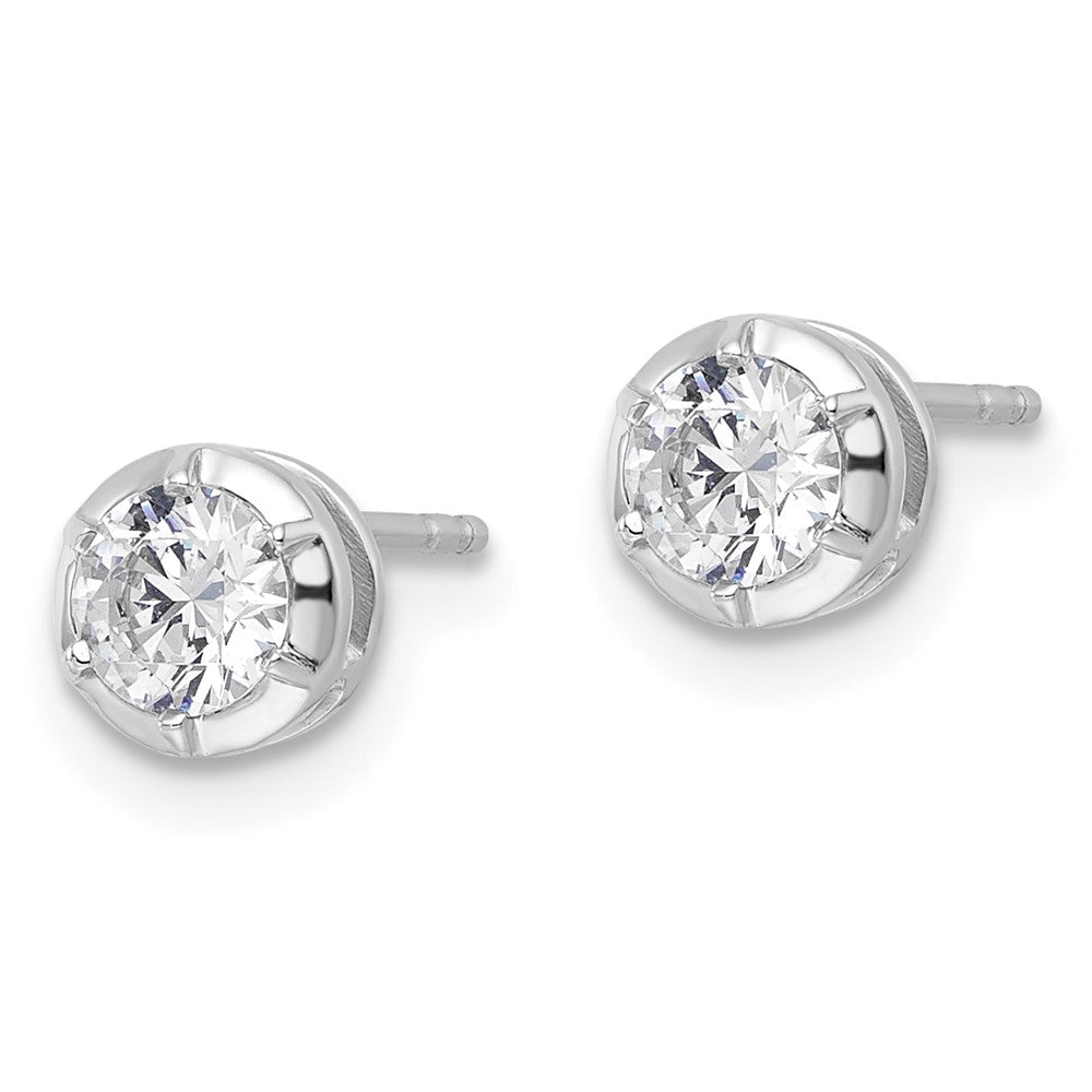 14k White Gold 5/8 CT Lab Grown Diamond Solitaire Stud Earrings VS Clarity D-E Color