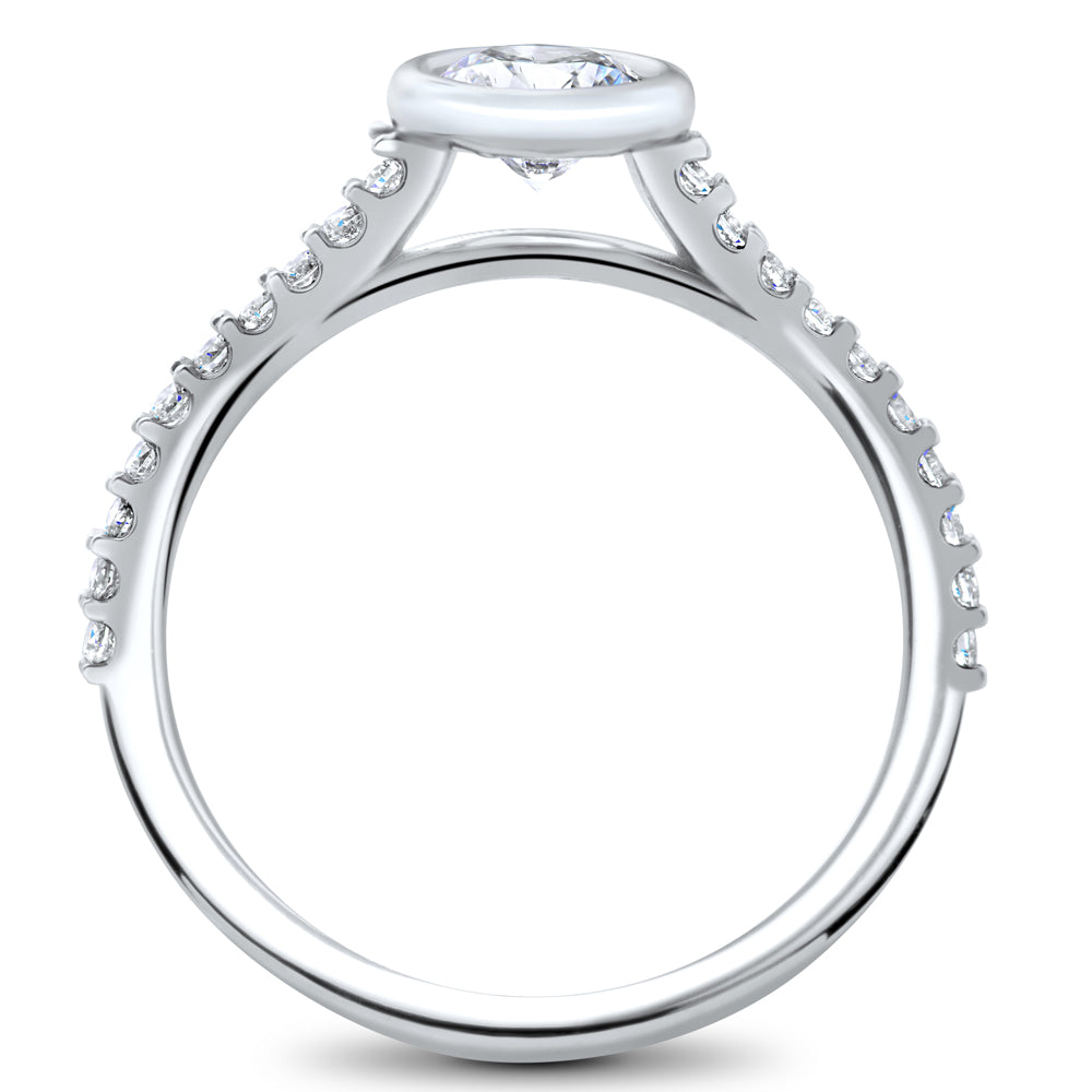 3/4ct Charlotte Lab Created Diamond Engagement Ring 14k White Gold