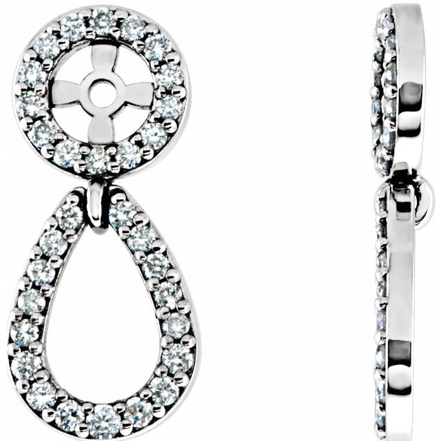 1.3Ct Natural Diamond Earrings in 14K White Gold