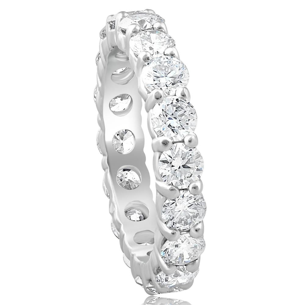 Platinum 3ct Round Diamond Eternity Wedding Ring