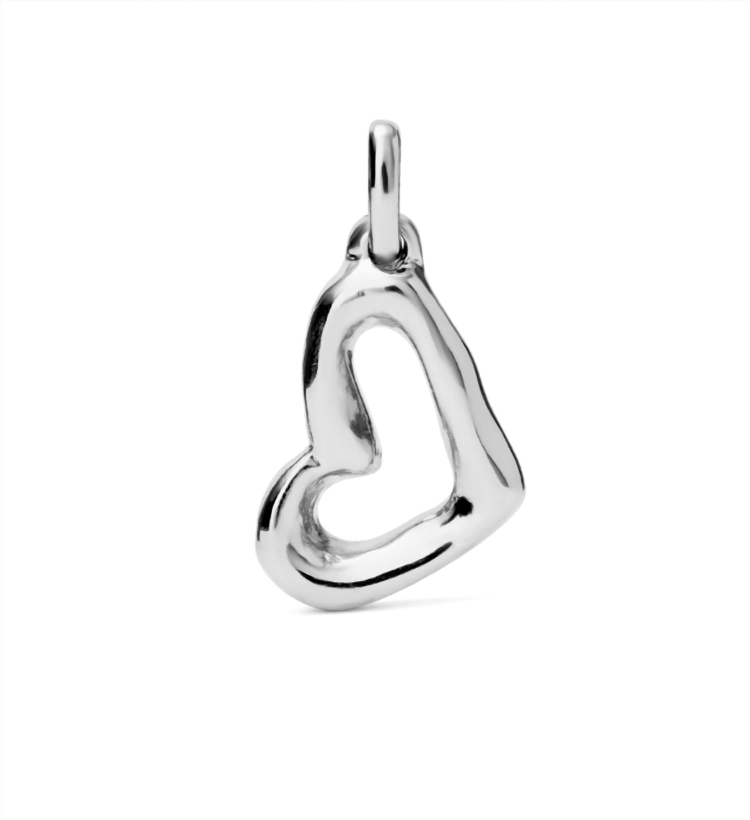 Women'ss Hazte Uno Heart Charm Pendant In Silver