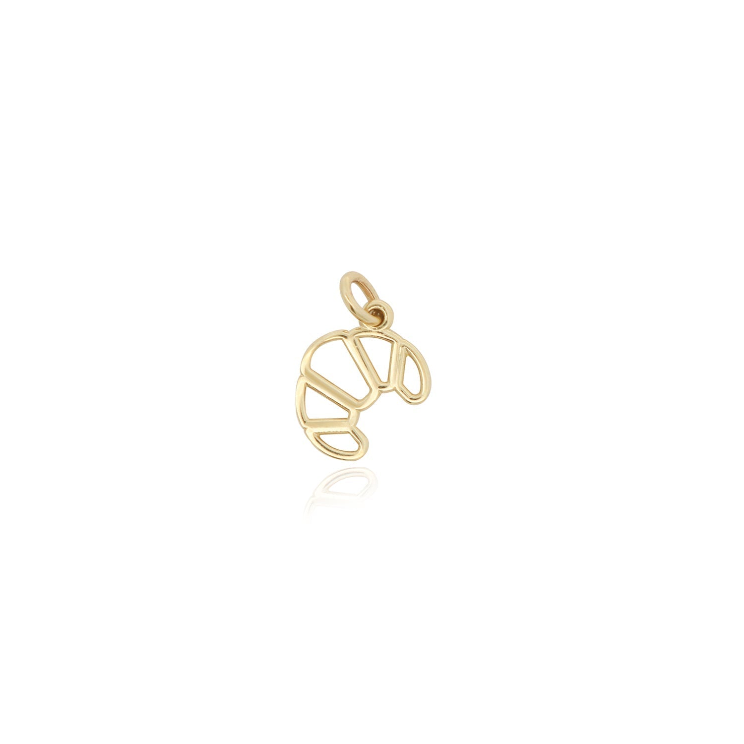 Mini Gold Croissant Charm