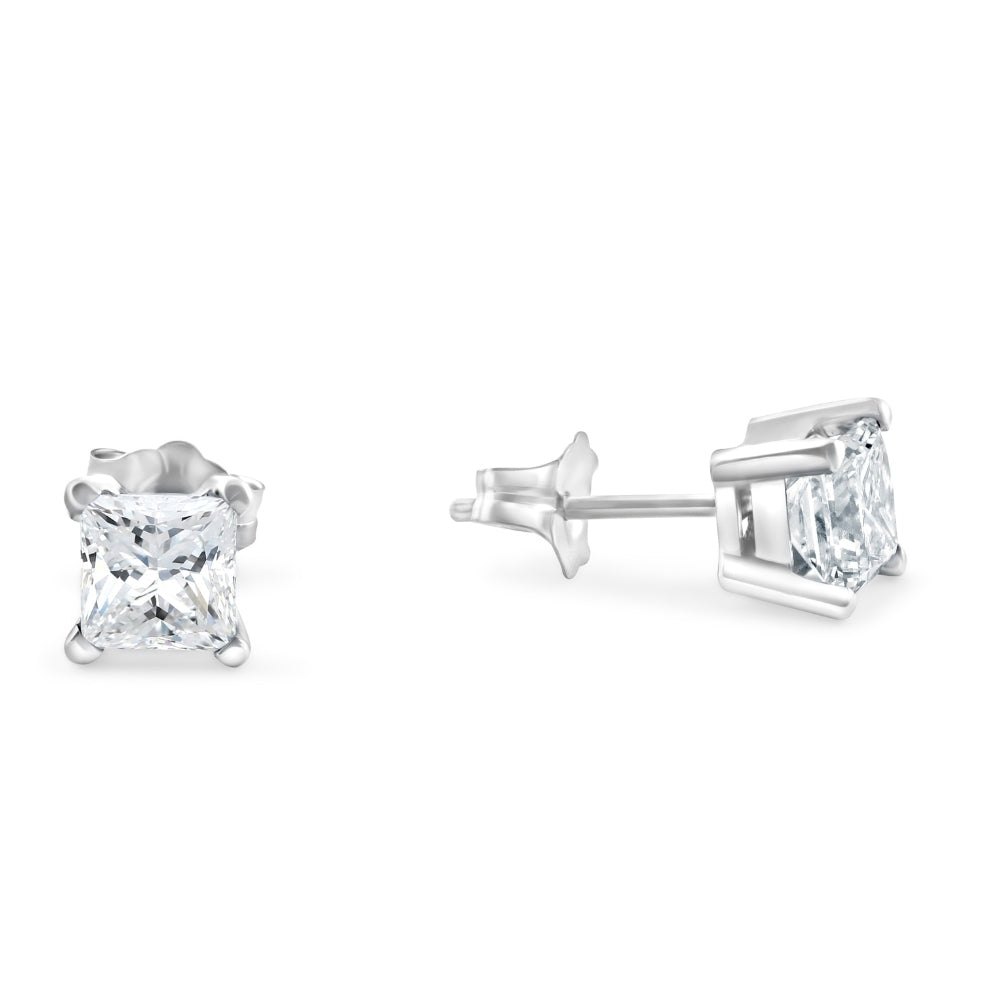 1 1/4ct Diamond Studs 14K White Gold