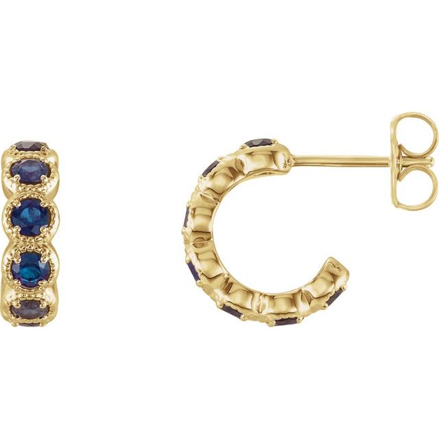 Lab-grown Diamond Hoop Earrings in 14K White Gold
