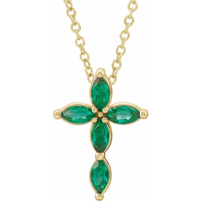 Emerald-Cut Lab-grown Diamond Necklace in 14K White Gold