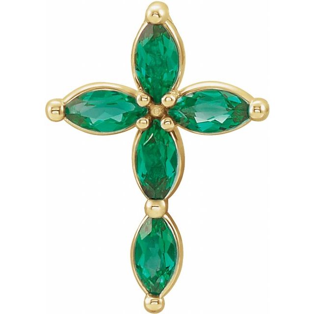 Emerald-Cut Lab-grown Diamond Pendant in 14K White Gold