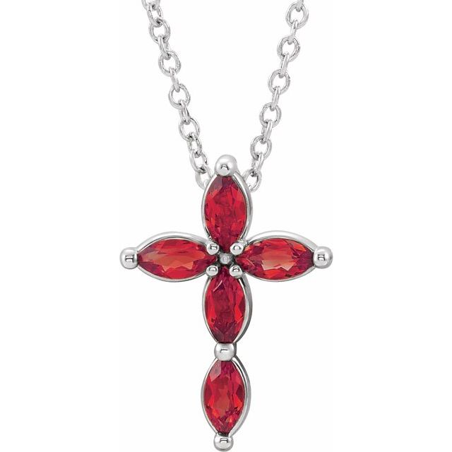 Lab-grown Diamond Necklace in 14K White Gold