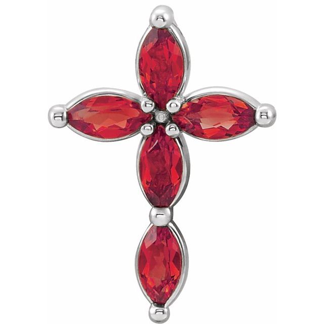 Lab-grown Diamond Pendant in 14K White Gold