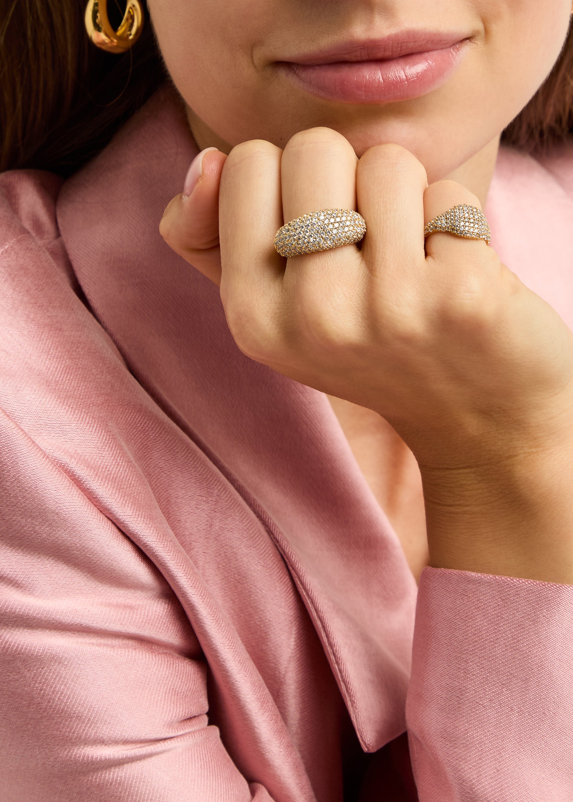 Christy 18kt gold-plated ring