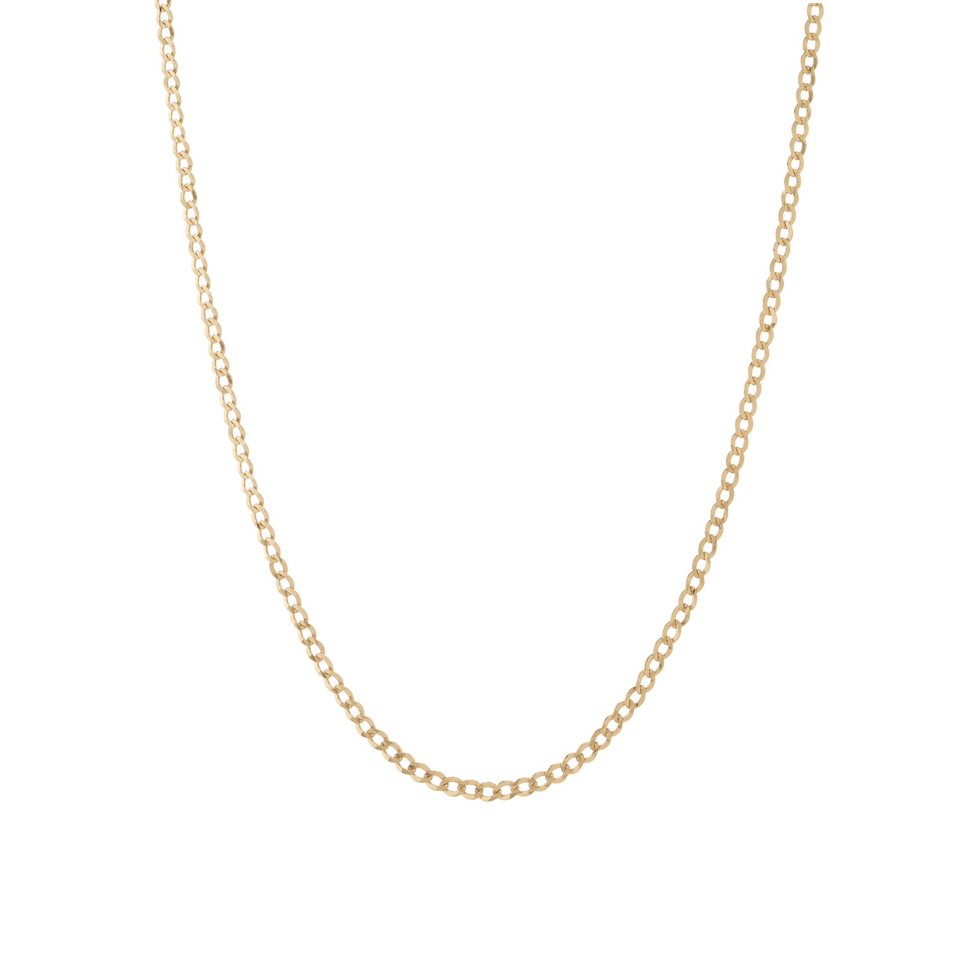 Medium Gold Curb Chain Necklace