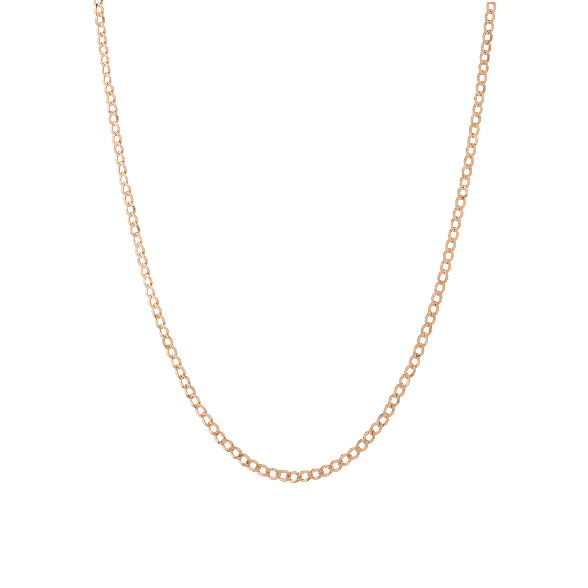 Medium Gold Curb Chain Necklace