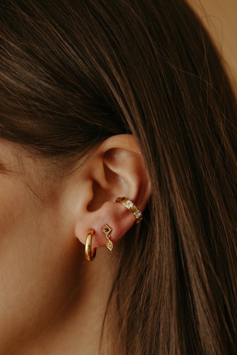 Morgan Hoop Earrings - Gold