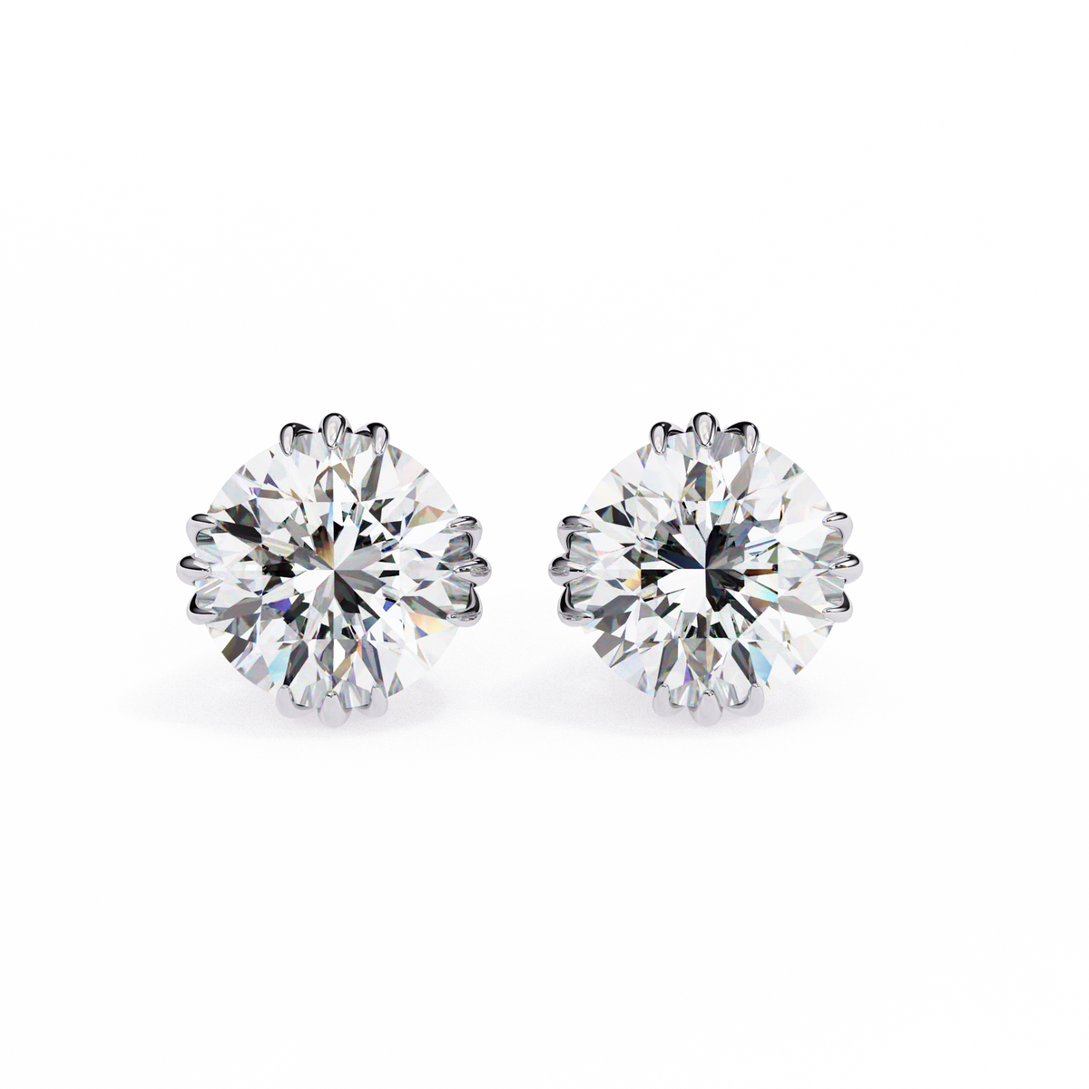 Round-Cut Lab-grown Diamond Studs in 10K White Gold