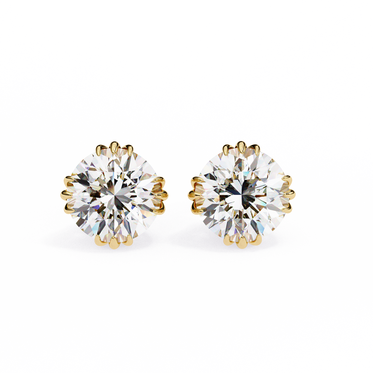 Round-Cut Lab-grown Diamond Studs in 10K White Gold