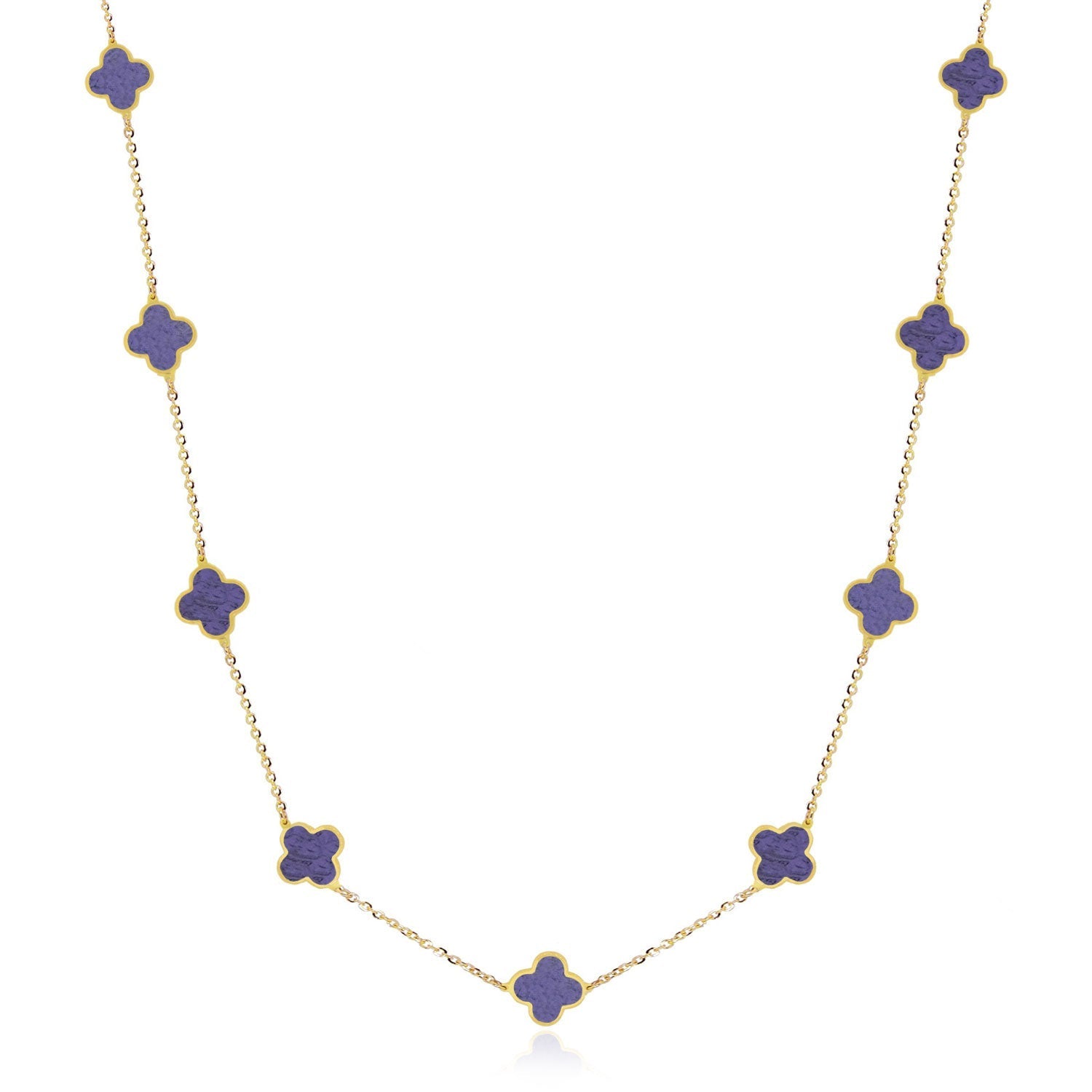 Mini Amethyst Clover Necklace