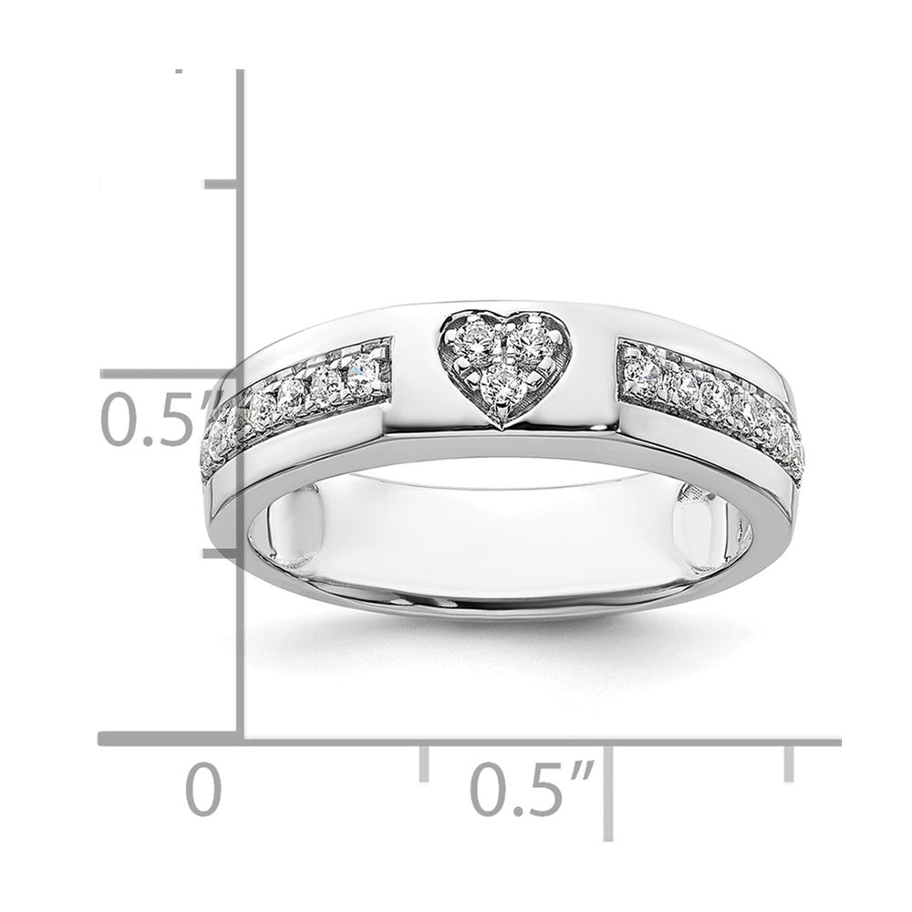 14k White Gold Lab Grown Diamond Wedding Band Ring 1/4ct Clarity- VS Color- G-H