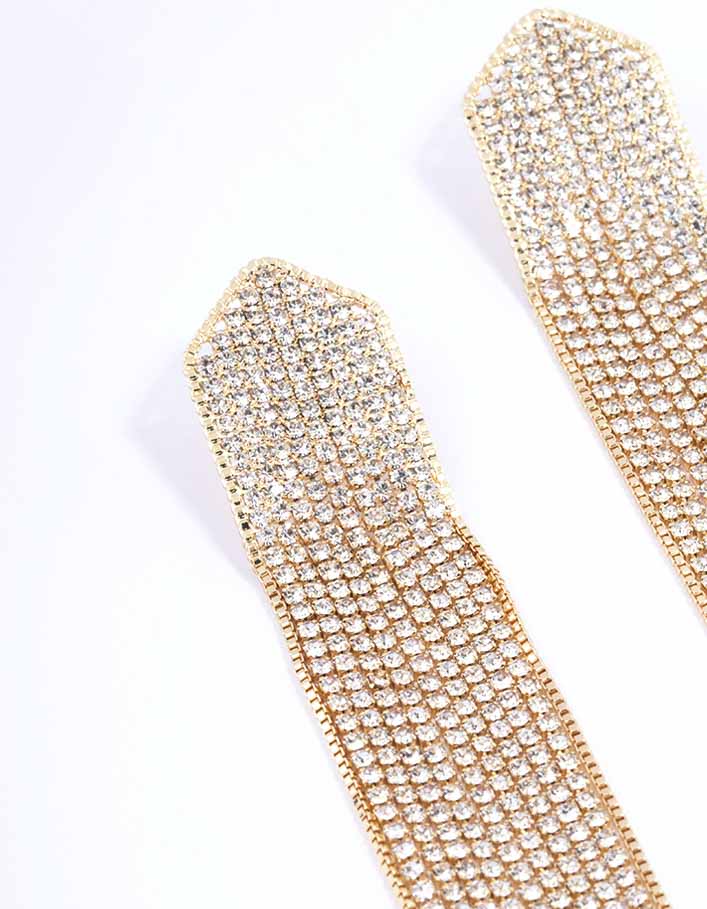 Lovisa - Gold Multi Chain Pointed Drop Earrings