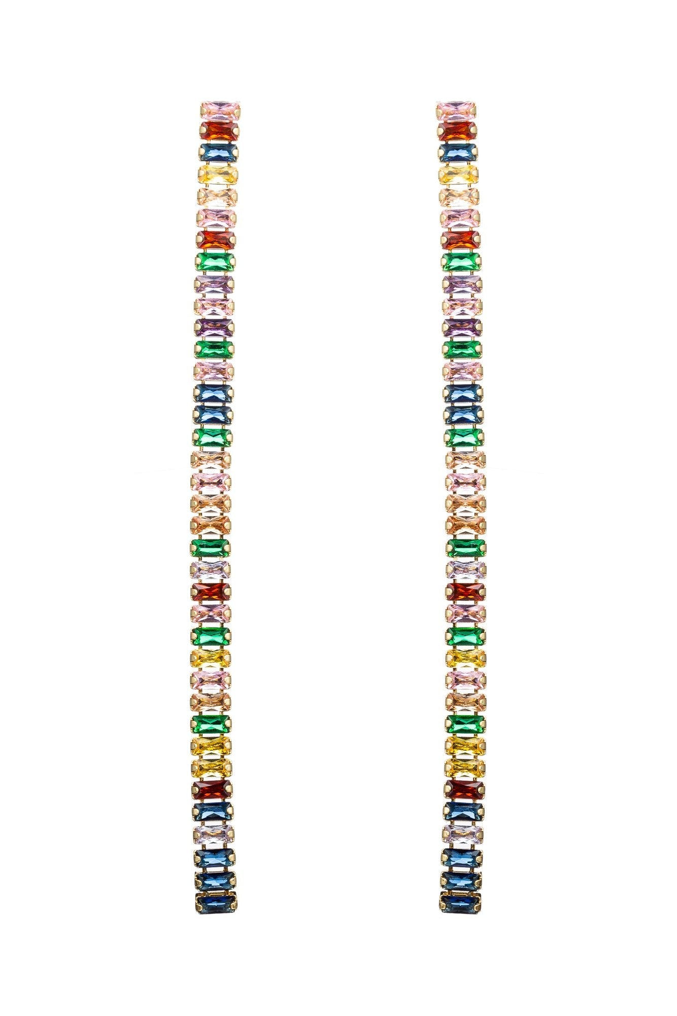 Rainbow CZ Earrings