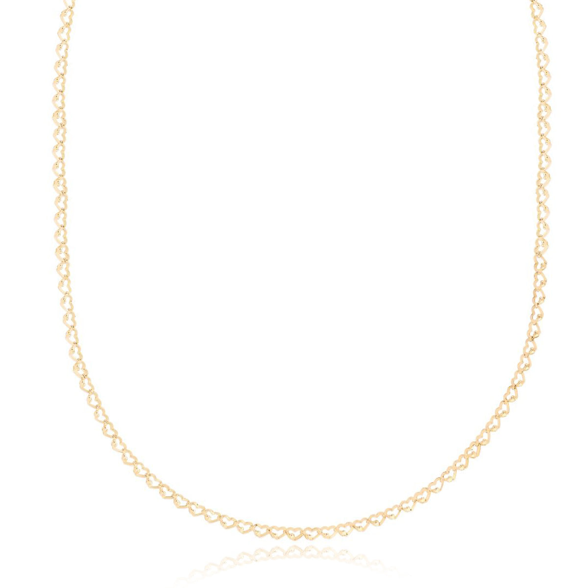 Gold Heart Link Necklace