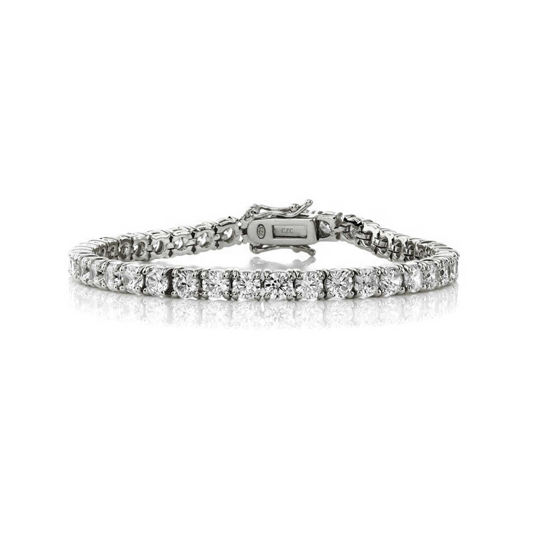 Sterling Silver Cubic Zirconia Tennis Bracelet