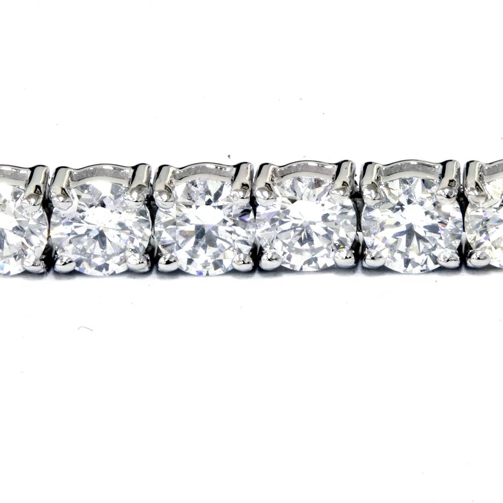 12 1/3Ct Diamond Tennis Bracelet 18k White Gold 7' Lab Created