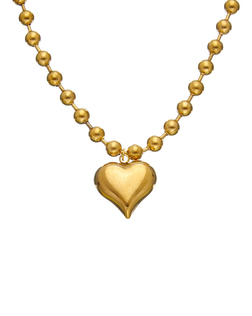 Dannijo Plated Puffy Heart Pendant Necklace