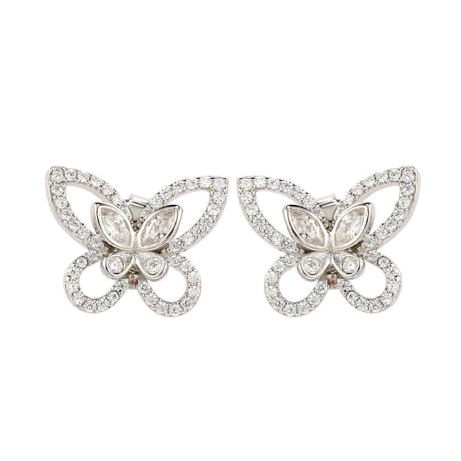 Suzy Levian Cubic Zirconia Butterfly Earrings