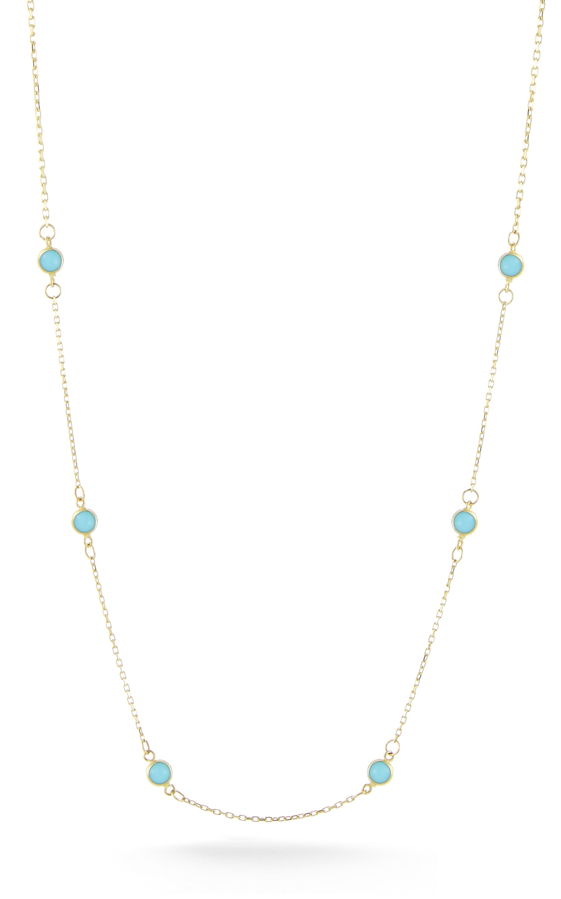 14K Gold & Turquoise Necklace