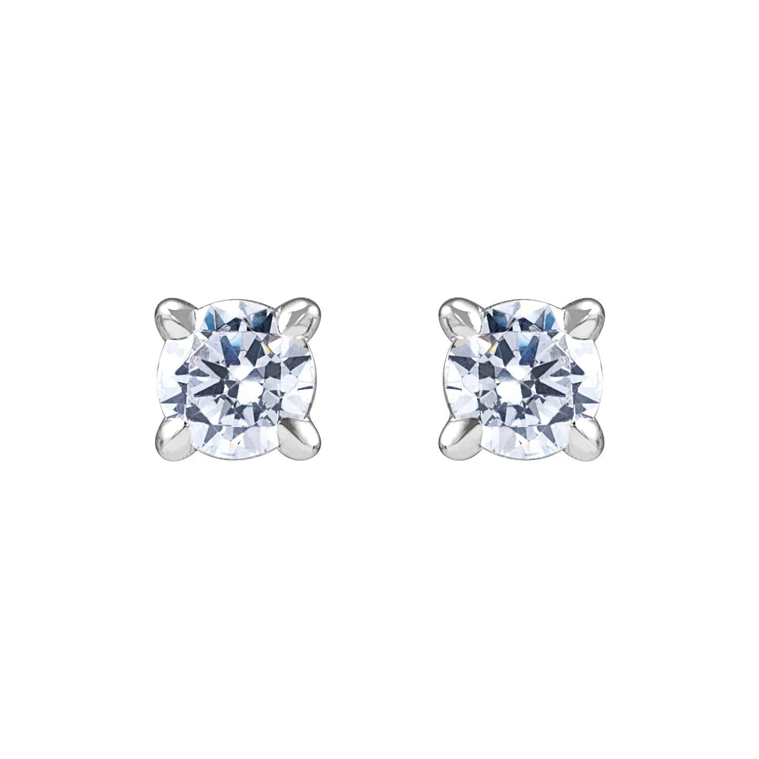 14K Gold 1/5ct Lab-grown Diamond Cocktail Stud Earrings Clarity SI Color G-H