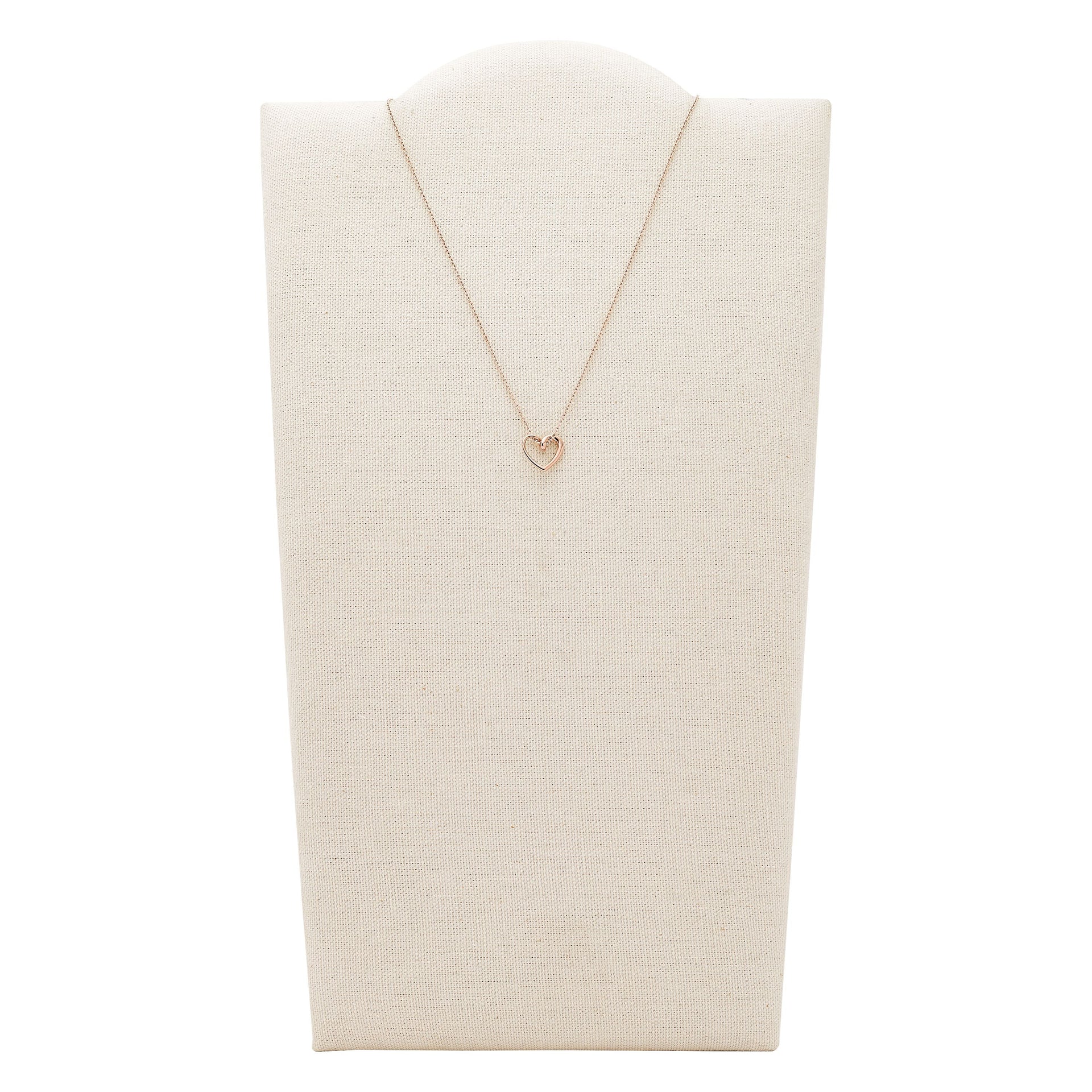 Fossil Women's Rose Gold Stainless Steel Pendant Necklace